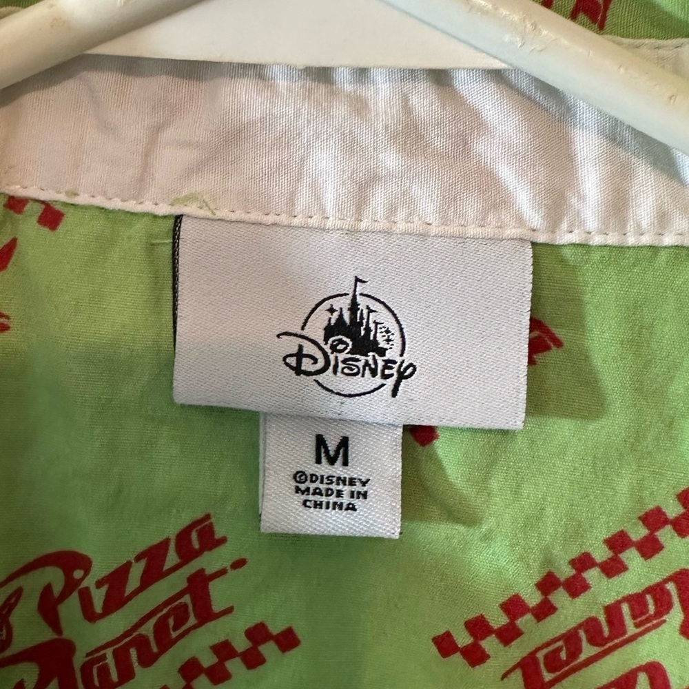 NWOT Disney Toy Story Pizza Planet Graphic Button Up Collared Tee Shirt - Picture 2 of 3